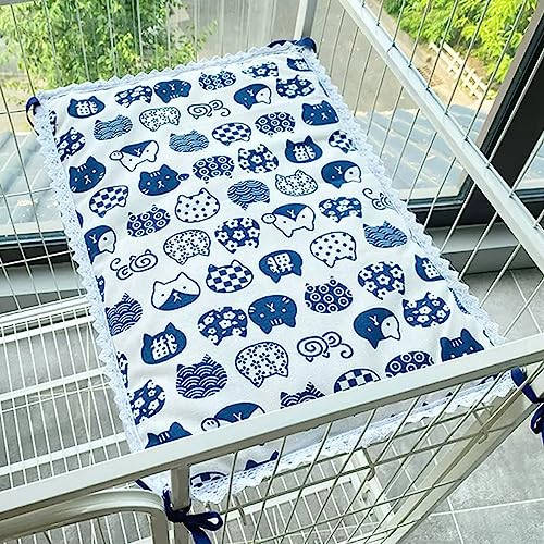 Haustierbett, Katzenkäfig, Plattform-Matte, doppelseitiges Kühlkissen, Katzenhängematte, Hundeschlafbett für Welpen, Hunde, Hundehütte, waschbar (XL 85 x 60 cm, A) von DG Catiee