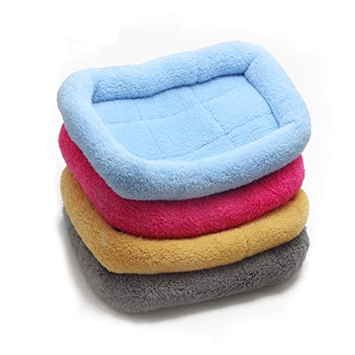 Hundebett-Matratze, ultraweiches Hundekissen, rutschfest, beruhigendes Katzenschlafbett, rechteckiges Hundebett für kleine, mittelgroße Hunde und Katzen (40 x 27 cm, gelb) von DG Catiee