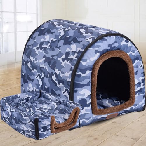 DG Catiee Extra große Hundehütte, luxuriöse Hundehütte, Hundehütte, Katzenhöhle, Haustierunterstand für große, mittelgroße Hunde, drinnen und draußen, M (45 x 38 x 36 cm), F) von DG Catiee