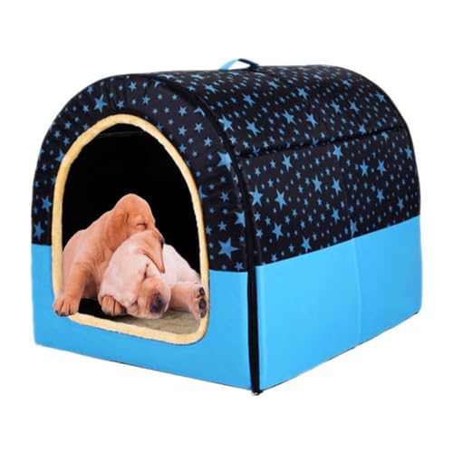 Hundehütte für kleine und mittelgroße Hunde, für drinnen und draußen, waschbar, 70 x 57 x 55 cm, Größe XL Hundehütte für kleine und mittelgroße Hunde, für drinnen und draußen, waschbar, 70 x 57 x 55 cm, Größe XL von DG Catiee
