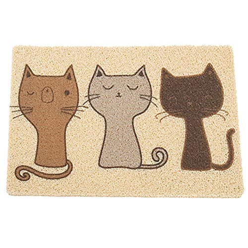 Katzentoilette, PVC-Futtermatte, Katzentoilette, waschbar, rutschfest, wasserdicht, für den Innenbereich, 40 x 60 cm, Tischset (40 x 60 cm, 2 Stück, Muster A) von DG Catiee