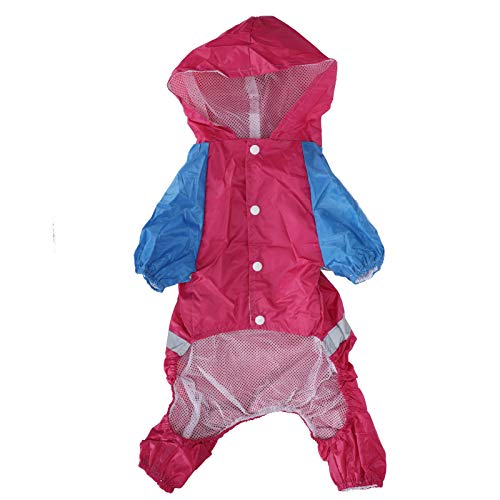 Haustier Regenmantel wasserdichte Hundemanteljacke reflektierender Strip Atmungsaktives leichtes Gehen im Freien im Freien im Freien (L) von DGLDCSHUAI