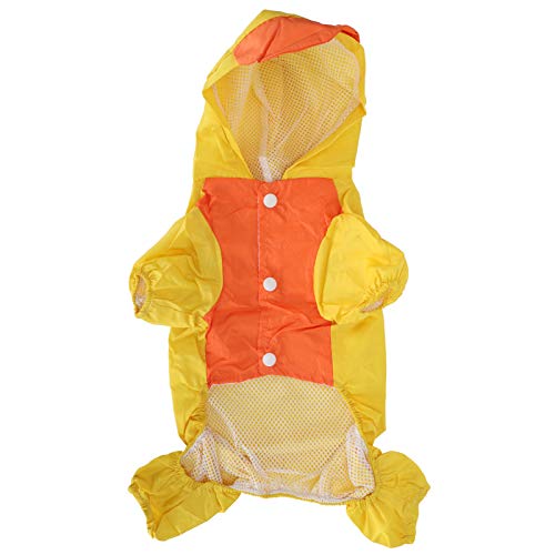 Hund süßer Regenmantel mit Kapuze mit Kapuze Rain Jacke Cover wasserdichtes Polyester Haustier mit Kleidung (XL) von DGLDCSHUAI
