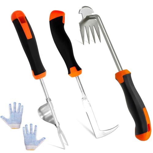 DGMI Unkrautstecher Edelstahl 3 Stück, Wurzeljäter mit Griff, Hand Unkraut Entferner Gerät Edelstahl, Garten Handjätgerät Manueller Weeder zum Graben Jäten, Umpflanzen, Entwurzeln DGMI Unkrautstecher Edelstahl 3 Stück, Wurzeljäter mit Griff, Hand Unkraut Entferner Gerät Edelstahl, Garten Handjätgerät Manueller Weeder zum Graben Jäten, Umpflanzen, Entwurzeln von DGMI