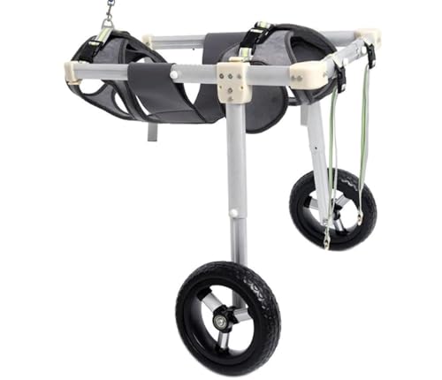DGSYUAN Rollstuhl Für Hunde Aluminiumlegierung Hunderollstuhl Haustierrollstuhl Einstellbares Design Hundehinterbeinrollstuhl Rehabilitationswagen Hunderollstuhl(S) von DGSYUAN