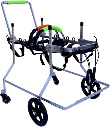DGSYUAN Rollstuhl Für Hunde Haustier-Rollstuhl, Verstellbarer Hunderollstuhl, 4 Räder, Gehhilfe Für Verletzungen Der Hinterbeine, Schwäche Der Hinterbeine, Haustier Hunderollstuhl(3XL) von DGSYUAN