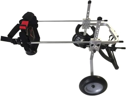 DGSYUAN Rollstuhl Für Hunde Haustierrollstuhl, 2-Rad-Hunderollstuhl, Rehabilitationstraining, Gehhilfe, Hundeauto, Hinterbeinrollstuhl Hunderollstuhl(XS) von DGSYUAN