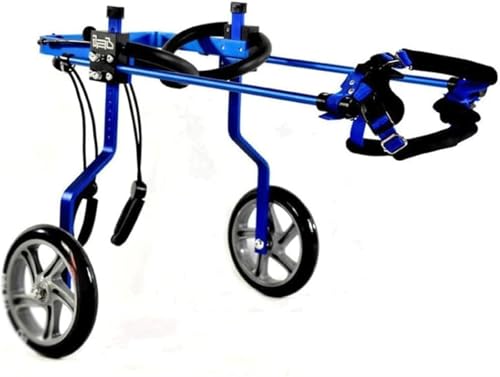 DGSYUAN Rollstuhl Für Hunde Haustierrollstuhl Aus Aluminiumlegierung, 2 Räder, Hundewagen, Hunderollstuhl, Verstellbarer Hunderollstuhl Für Die Hinterbeine Hunderollstuhl(XXS) von DGSYUAN