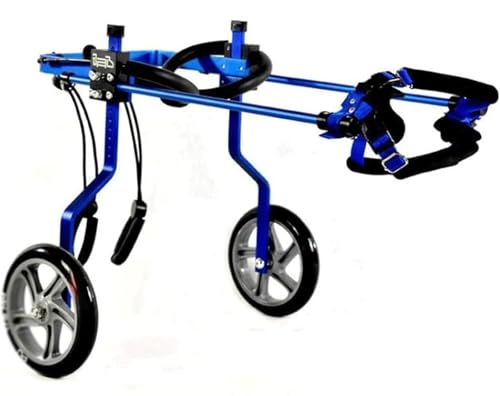 DGSYUAN Rollstuhl Für Hunde Hunderollstuhl, Leichter, Tragbarer 2-Rad-Haustierrollstuhl, Hunderollstuhl, Einfach Zu Verstauen Hunderollstuhl(XXX-small) von DGSYUAN