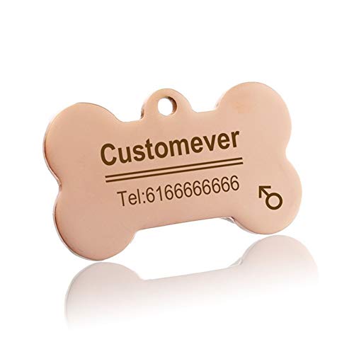 DHDHWL hundemarke Dog Tags gravierte Edelstahl-Haustier-Katzen-Tag-Name-Hund Hundehalsband Tag personalisiert (Color : A, Size : L) von DHDHWL