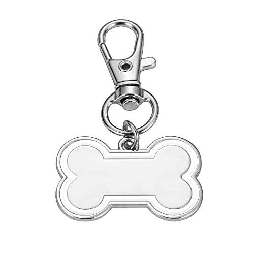 DHDHWL hundemarke Haustier Hund ID Tags Katze Kragen Zubehör Dekoration Haustier ID Hundetiketten Halsbänder Edelstahl Gravur personalisiert (Color : WC124 WH, Size : 21X31MM) von DHDHWL