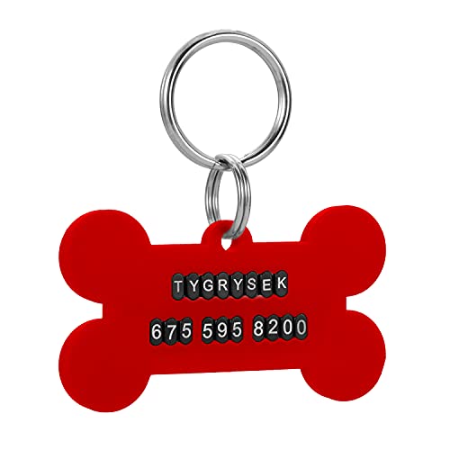 DHDHWL hundemarke Personalisierte Haustier-ID-Tags Kunststoff DIY Anti-Lost-Hundehals-Hunde-Hunde-Name-ID-Tags-Geschenke für Hund-Haustierkragen-Tags für PET-Tag-Welpen-Tag personalisiert von DHDHWL