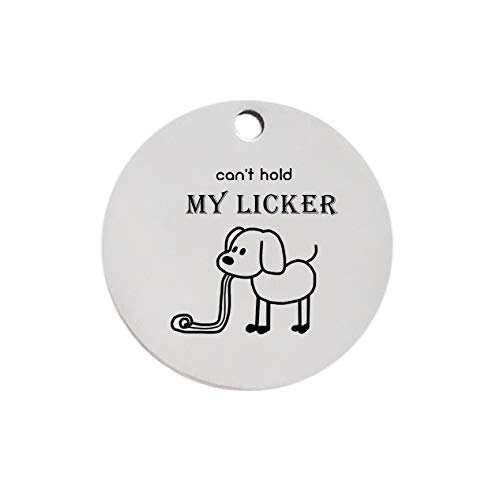 DHDHWL hundemarke Personalisierte Muster Small Pet Dog Tag Metall Edelstahl runden Gravierte Tags for große Hunde personalisiert (Color : B, Size : S) von DHDHWL