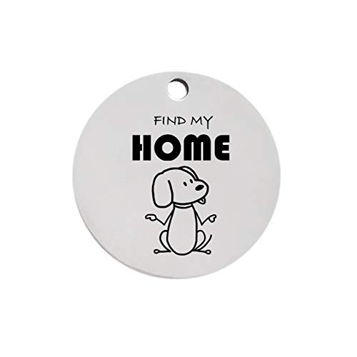 DHDHWL hundemarke Personalisierte Muster Small Pet Dog Tag Metall Edelstahl runden Gravierte Tags for große Hunde personalisiert (Color : C, Size : XS) von DHDHWL