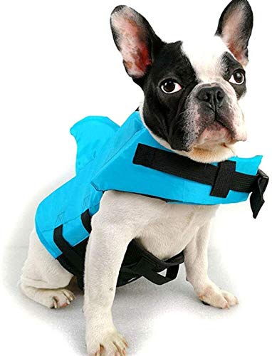 DHGTEP Gilet Sauvetage Chien, Hundeschwimmweste Obere Hundeschutzweste Haustier-Rettungsweste (Color : Blue, Size : L) von DHGTEP