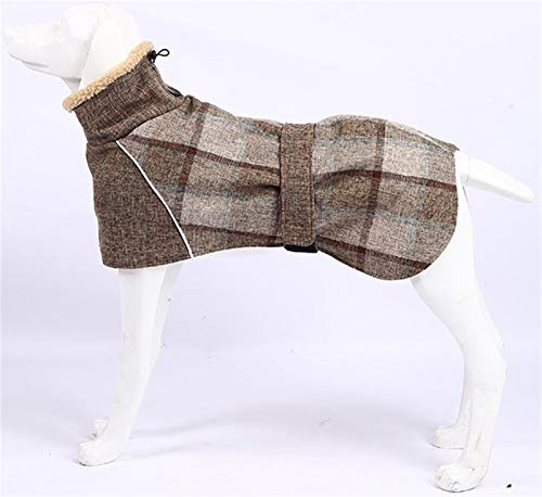 DHGTEP Hund Fleece-Pullover Hundekleidung Medium Winter Warmer Hundemantel für Kleinen Mittelgroßen Hund Dobermann Baumwolle Jacken Kleidung (Color : Light Brown, Size : 3XL) von DHGTEP