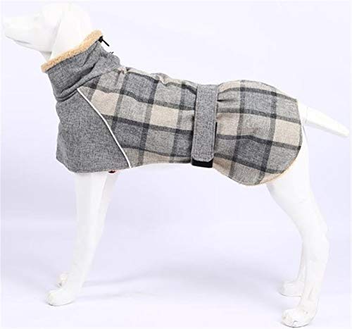 DHGTEP Hund Fleece-Pullover Hundekleidung Medium Winter Warmer Hundemantel für Kleinen Mittelgroßen Hund Dobermann Baumwolle Jacken Kleidung (Color : Light Grey, Size : 3XL) von DHGTEP