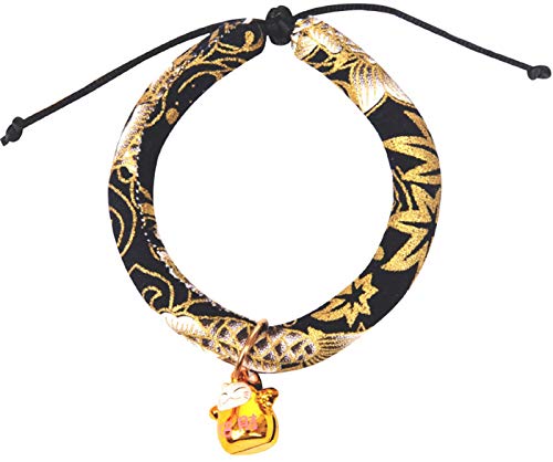 DHGTEP Katzenhalsband Glocke Welpe Bequeme Pp Baumwolle Hundehalsband Halskette Katze Haustier-zubehör (Color : Black) von DHGTEP
