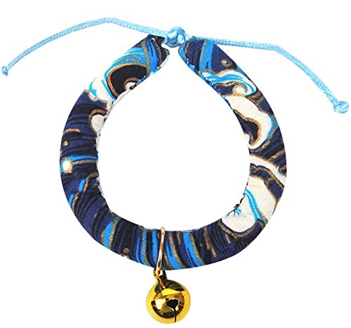 DHGTEP Katzenhalsband Glocke Welpe Bequeme Pp Baumwolle Hundehalsband Halskette Katze Haustier-zubehör (Color : Blue-A) von DHGTEP