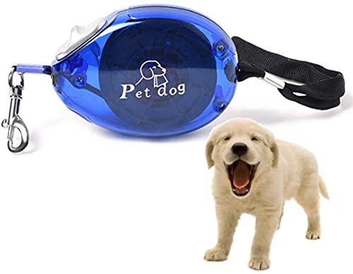 DHGTEP Mini-Ziehbare Hundeleine, 8-Fuß-Leine Für Kleine Und Mittelgroße Tiere Bis Zu 25 Kg, EIN Knopf Zum Öffnen Und Verschließen, Taschenformat (Color : Blue) von DHGTEP