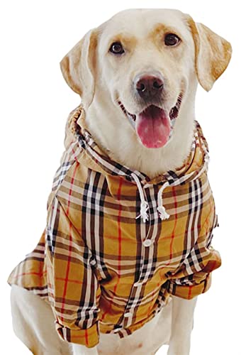 DHGTEP Plaided Shirts Hundemantel Hoodie Soft Recovery Anzüge Hund Fleece Pullover XS-12XL für Kleine Mittlere Große Hunde (Größe : 11) von DHGTEP