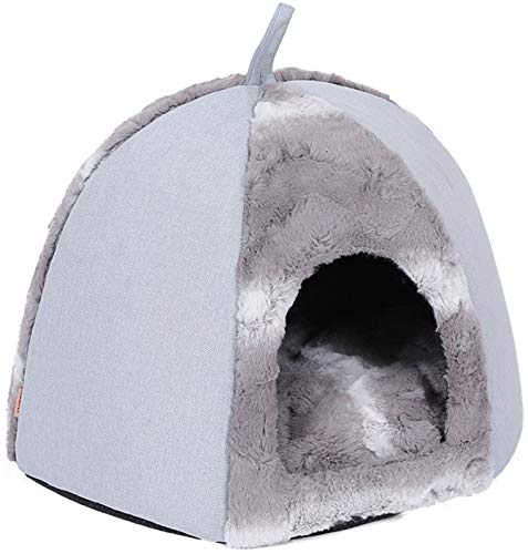DHGTEP Warmes Winter-Kissen für Katze Tiefschlaf Haus Weich, Katze Hund Höhle Bequem und Warm für Innen Kleine Mittlere Katze Hund (Size : M) von DHGTEP