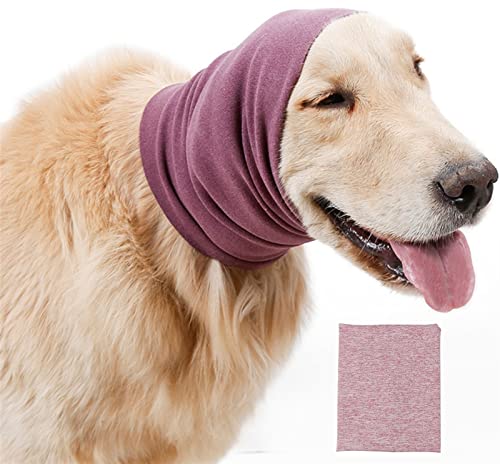 Hundeschnauze Für Hundehals Und Ohrenwärmer, Hunde-Ohrenschützer Lärmschutz, Keine Klappe Ohrenschützer Für Hunde, Strickschnauze Stirnband Für Komfort Pflege Anti-Angst ( Farbe : Pink , Größe : S ) von DHGTEP