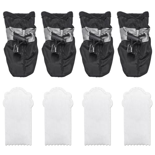 4 stück Hundeschuhe, 4 Stück Überschuhe, Kordelzug, Haustierschuhe mit weichen Sohlen, rutschfester Hundeklauenschutz, Hundeschuhe für den Innen- und Außenbereich, wasserdichte Regenstiefel für Hausti 4 stück Hundeschuhe, 4 Stück Überschuhe, Kordelzug, Haustierschuhe mit weichen Sohlen, rutschfester Hundeklauenschutz, Hundeschuhe für den Innen- und Außenbereich, wasserdichte Regenstiefel für Hausti von DHSBGWSX