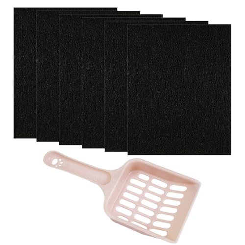 6 Stück Katzentoiletten-Kohlefilter, 1 Katzenstreuschaufel, Aktivkohlefilter, Aktivkohle-Luftfilter, Aktivkohle-Geruchsfilter 6 Stück Katzentoiletten-Kohlefilter, 1 Katzenstreuschaufel, Aktivkohlefilter, Aktivkohle-Luftfilter, Aktivkohle-Geruchsfilter von DHSBGWSX