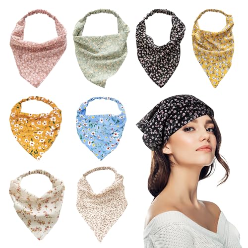 8 Stück Blumen-Kopftuch Für Mädchen, Dreieck-Kopftuch Für Damen, Sommer-Kopftuch Für Damen, Handtuch Zum Binden Der Haare, Dreieckstuch-Stirnband 8 Stück Blumen-Kopftuch Für Mädchen, Dreieck-Kopftuch Für Damen, Sommer-Kopftuch Für Damen, Handtuch Zum Binden Der Haare, Dreieckstuch-Stirnband von DHSBGWSX