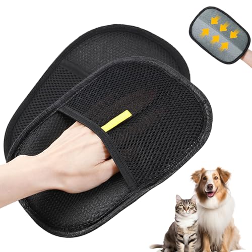 DHSWNNG 2 Stück Tierhaarentfernungshandschuhe, statischer Tierhaarentferner-Handschuh, doppelseitig, wiederverwendbar, Haarreinigungshandschuh, Katzenhandschuhe, Fellpflegeset zum Waschen DHSWNNG 2 Stück Tierhaarentfernungshandschuhe, statischer Tierhaarentferner-Handschuh, doppelseitig, wiederverwendbar, Haarreinigungshandschuh, Katzenhandschuhe, Fellpflegeset zum Waschen von DHSWNNG
