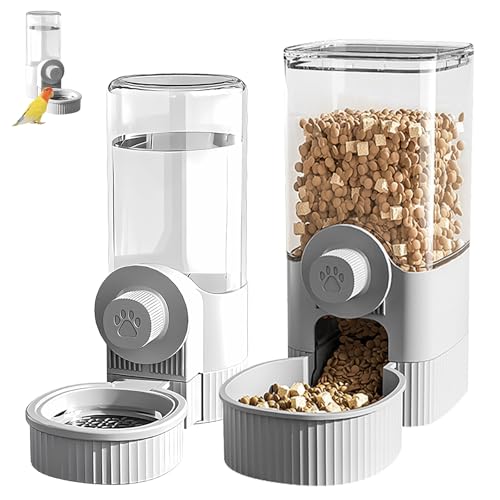 Vogelfutterstation für Vögel, Wasserspender-Set, Vogelkäfig-Futterstation für Papageien, automatischer Sittich-Futterbehälter, abnehmbares Zubehör für Tiere, 2 Stück Vogelfutterstation für Vögel, Wasserspender-Set, Vogelkäfig-Futterstation für Papageien, automatischer Sittich-Futterbehälter, abnehmbares Zubehör für Tiere, 2 Stück von DHSWNNG