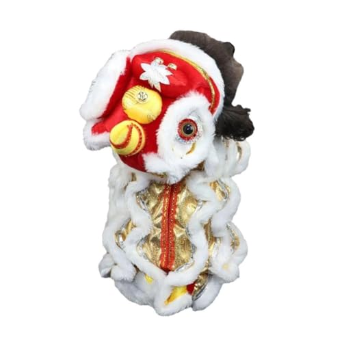 Chinesischer Löwen-Hundekostüm, Löwen-Tanzkostüm, Löwen-Tanzkostüm, chinesischer Tanz, leicht, Stofflöwe, weich von DHliIQQ