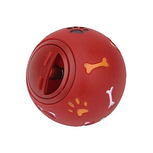 DHliIQQ Hundespielzeug Gummiball Kauspender Leckage Lebensmittel Interaktive Dental Rot Ball Training Zahnen Blau Bälle Haustier G6p5 Spielzeug von DHliIQQ