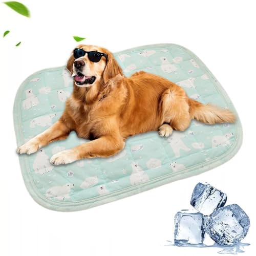 DHliIQQ Sommermatte aus Eisseide für Hunde, kühlende Matratze, Schlafmatte, waschbar, Sofa, Haustier-Hundebedarf, atmungsaktives Bett von DHliIQQ