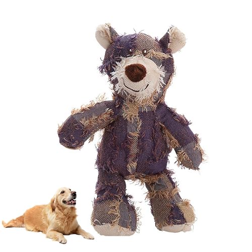 DHliIQQ Unzerstörbares, robustes Bär-Hundespielzeug, quietschendes Kauspielzeug, um sie beschäftigt zu halten, Hunde-Kauspielzeug, interaktives Spielzeug zum Zahnen, Zahnreinigungsspielzeug für DHliIQQ Unzerstörbares, robustes Bär-Hundespielzeug, quietschendes Kauspielzeug, um sie beschäftigt zu halten, Hunde-Kauspielzeug, interaktives Spielzeug zum Zahnen, Zahnreinigungsspielzeug für von DHliIQQ