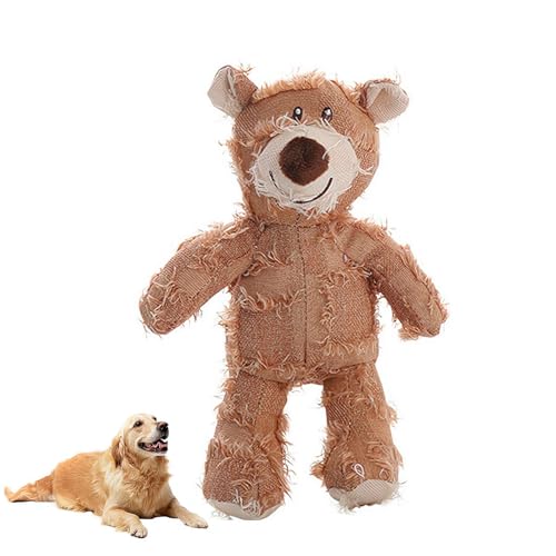 DHliIQQ Unzerstörbares, robustes Bär-Hundespielzeug, quietschendes Kauspielzeug, um sie beschäftigt zu halten, Hunde-Kauspielzeug, interaktives Spielzeug zum Zahnen, Zahnreinigungsspielzeug für DHliIQQ Unzerstörbares, robustes Bär-Hundespielzeug, quietschendes Kauspielzeug, um sie beschäftigt zu halten, Hunde-Kauspielzeug, interaktives Spielzeug zum Zahnen, Zahnreinigungsspielzeug für von DHliIQQ