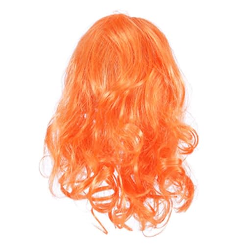 Haustier-Perücke, lustige Hundehaar-Kopfbedeckung, langes blondes lockiges Haar mit verstellbarem, elastischem Cosplay-Zubehör, für Kostüme, Bänder, Haustiere von DHliIQQ