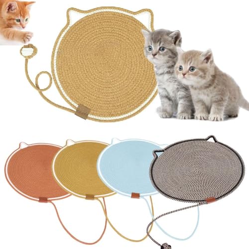 Kratzmatte für den Innenbereich, Baumwollseil, Katzenkratzmatte, horizontale Boden-Kratzmatte, Katzenkratzmatte zum Schleifen von Krallen, Möbelschutz Kratzmatte für den Innenbereich, Baumwollseil, Katzenkratzmatte, horizontale Boden-Kratzmatte, Katzenkratzmatte zum Schleifen von Krallen, Möbelschutz von DHliIQQ