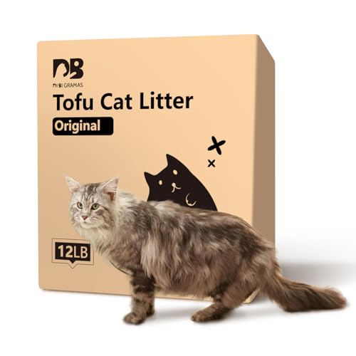 DI BI GRAMAS Katzenstreu, 5,4 kg, 2 Packungen, staubfrei, klumpendes Tofu-Katzenstreu, absorbiert schnell Katzengerüche, Katzentoilette kann in die Toilette gespült werden, reines, natürliches DI BI GRAMAS Katzenstreu, 5,4 kg, 2 Packungen, staubfrei, klumpendes Tofu-Katzenstreu, absorbiert schnell Katzengerüche, Katzentoilette kann in die Toilette gespült werden, reines, natürliches von DI BI GRAMAS