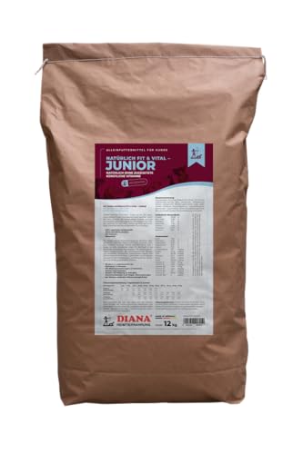 DIANA Natürlich Fit & Vital - Junior/Hundefutter ohne synthetische Vitamine und Mineralstoffe (12 kg) von DIANA