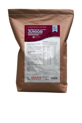 DIANA Natürlich Fit & Vital - Junior/Hundefutter ohne synthetische Vitamine und Mineralstoffe (1x 4 kg) von DIANA