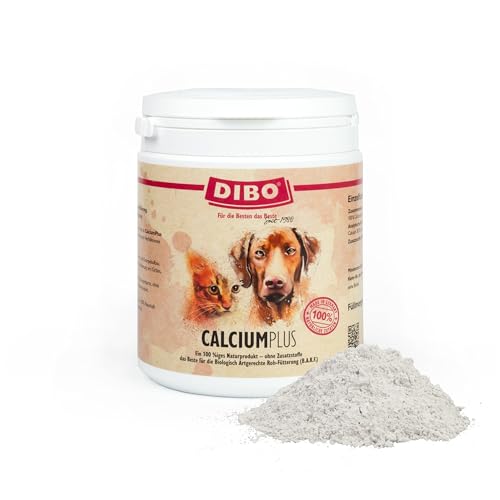 DIBO Calcium Plus, 800g-Dose, Futterergänzung als gesunde, natürliche, artgerechte Ernährung für Hunde und Katzen, Hundefutter, Barf, B.A.R.F. Pulver von DIBO