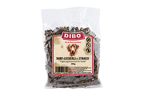DIBO Barf Leckerli, 200g Strauß Hundesnack klein und praktisch Trainings Hundeleckerlies zuckerfrei, gesund und lecker (Strauß) von DIBO