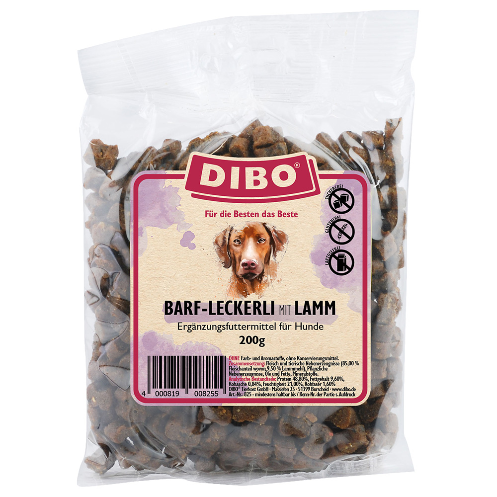 DIBO BARF-Leckerli mit Lamm - Sparpaket: 6 x 200 g von DIBO