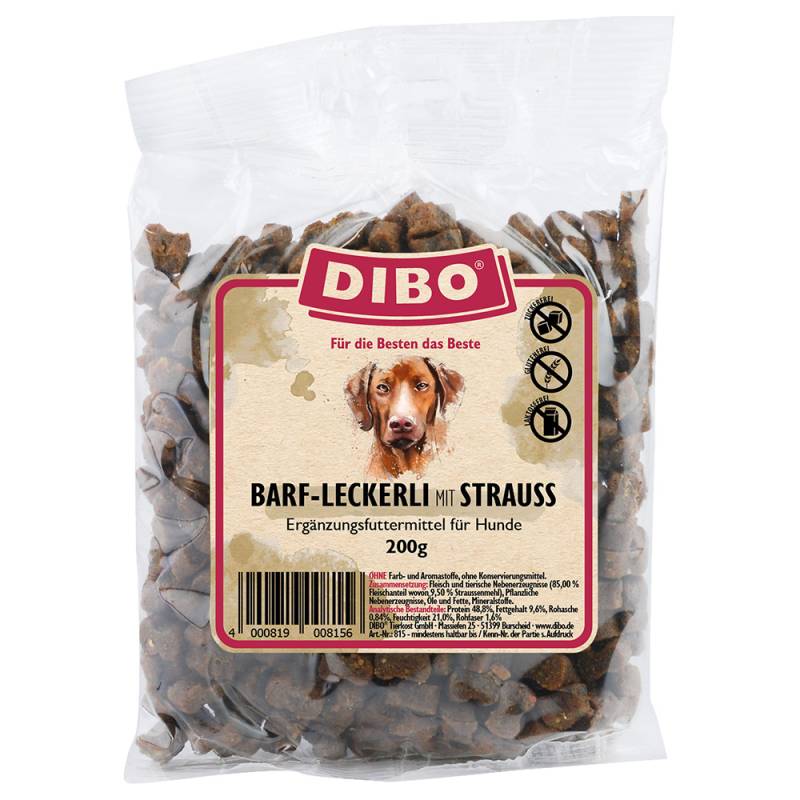 DIBO BARF-Leckerli mit Strauß - 200 g von DIBO