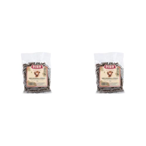 DIBO Barf Leckerli, 200g Strauß Hundesnack klein und praktisch Trainings Hundeleckerlies zuckerfrei, gesund und lecker (Strauß) (Packung mit 2) von DIBO