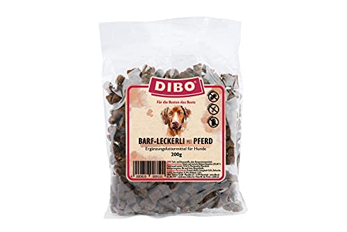 DIBO Barf-Leckerli mit Pferd - der perfekte Trainingssnack im 200 g Beutel von DIBO