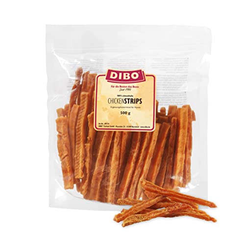 DIBO Chicken Stripes, 500g-Beutel, Leckerli für unterwegs oder als Belohnung für Ihren Hund von DIBO