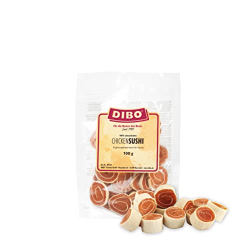 DIBO Chicken Sushi 100g Beutel - der leckere Kau-Snack für Hunde von DIBO